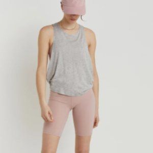 Varley Light Heather Grey Buckley Tank Crop Top